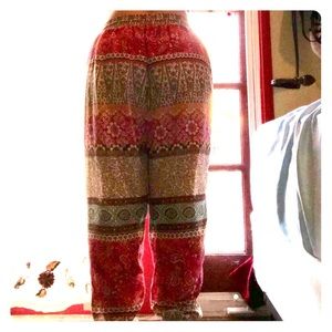 Boho Multi Patterned Harem Pants